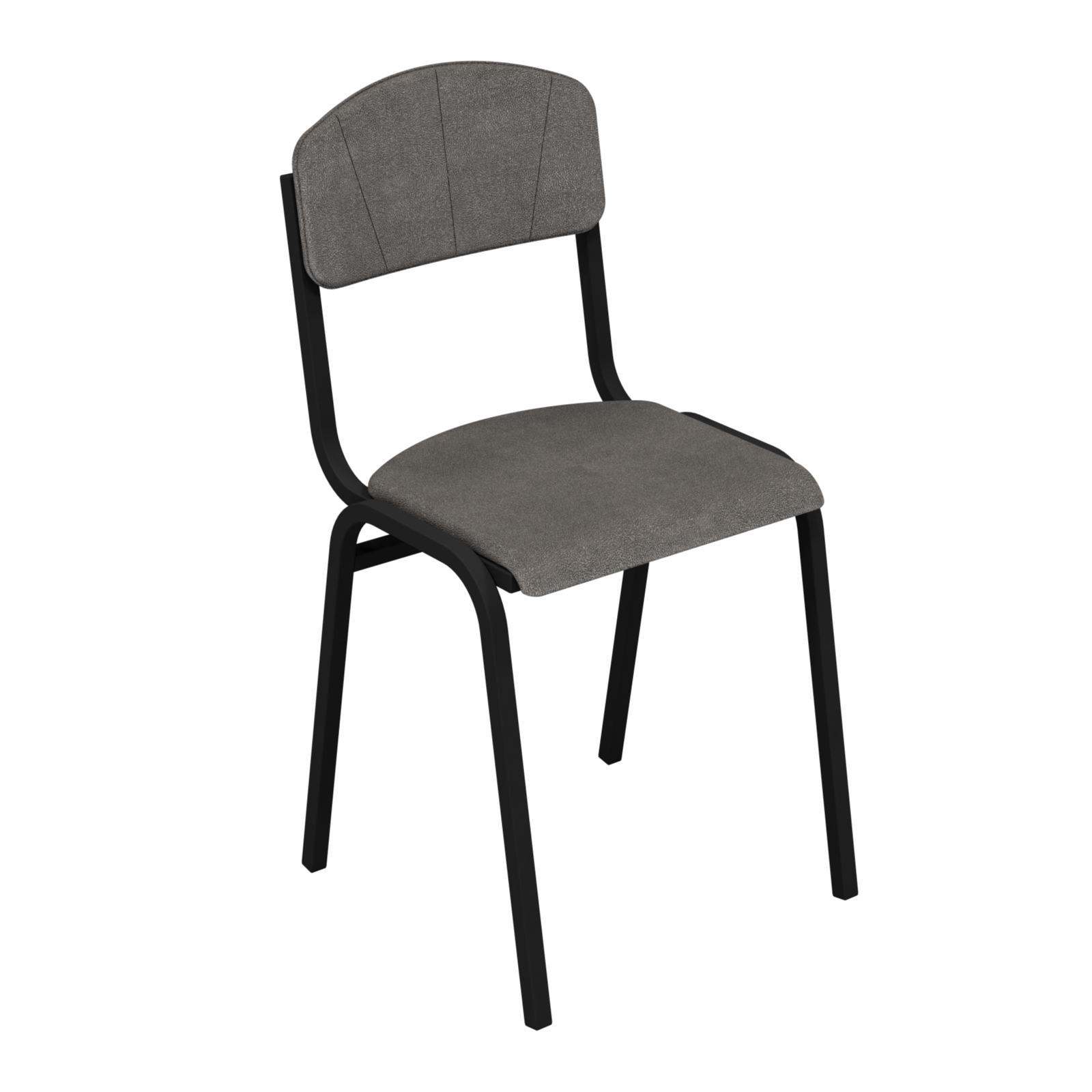 Напівм'яке крісло ISO, на квадратній металевій трубі, матеріал оббивки - тканина, АЛМАНТ, 430х470х840 мм, (h=460 мм).